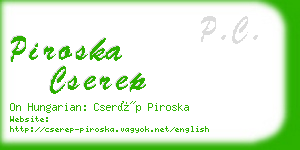 piroska cserep business card